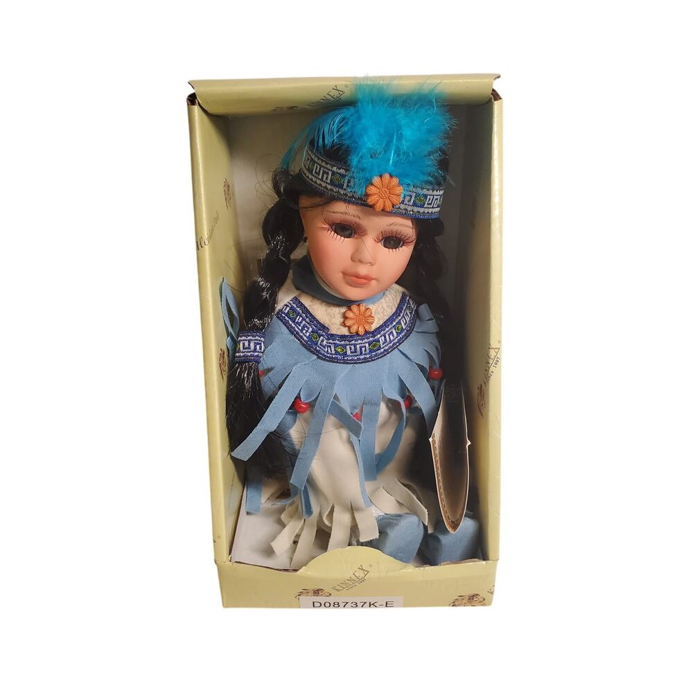 Kinnex Native American Porcelain Doll - 7"